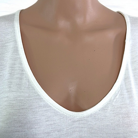 Fantastic Fawn Vanilla Smocked Flutter Sleeve V Neck Tee - Picture 9 of 14